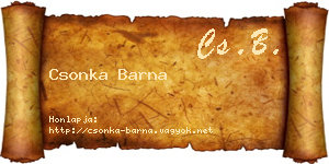 Csonka Barna névjegykártya